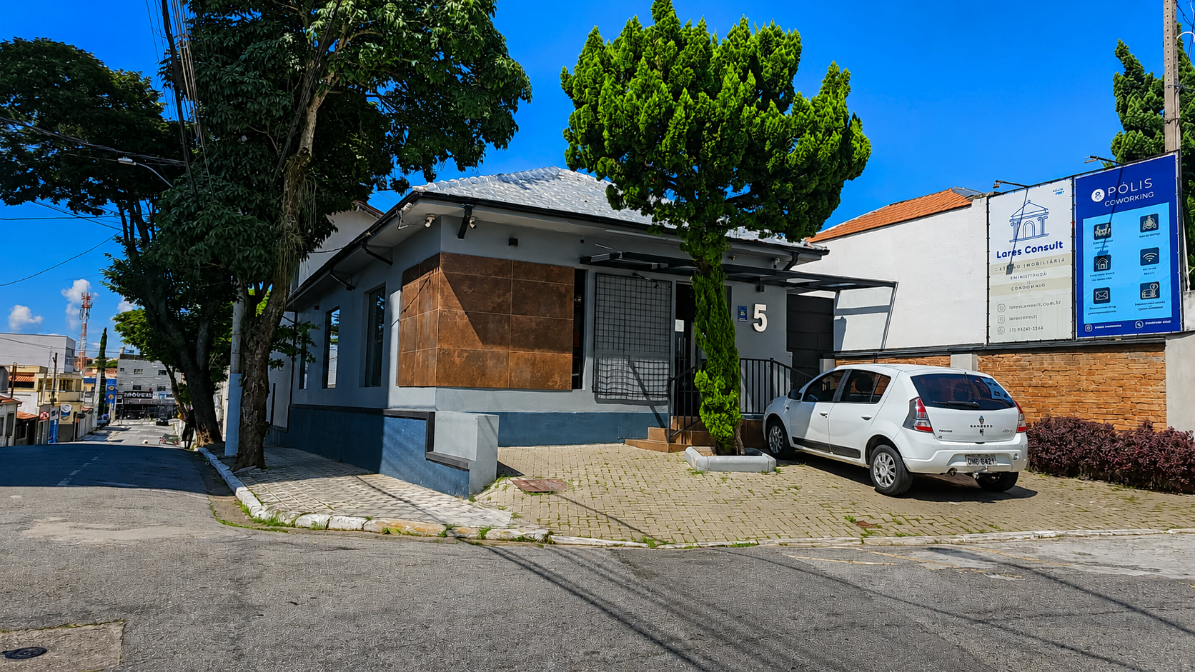Fachada Pólis Coworking — endereço fiscal